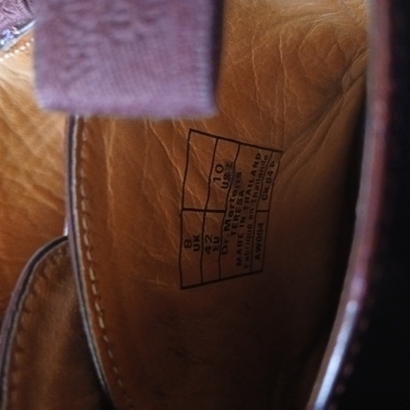 Dr Martens Teresa Cherry Red Arcadia Buckle Leather Ankle Boots -UK 8 US 10 - Picture 6 of 6